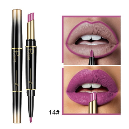 Double ended lipstick Automatic Lip Liner Matte Waterproof Non-fading Non-stick Lipstick