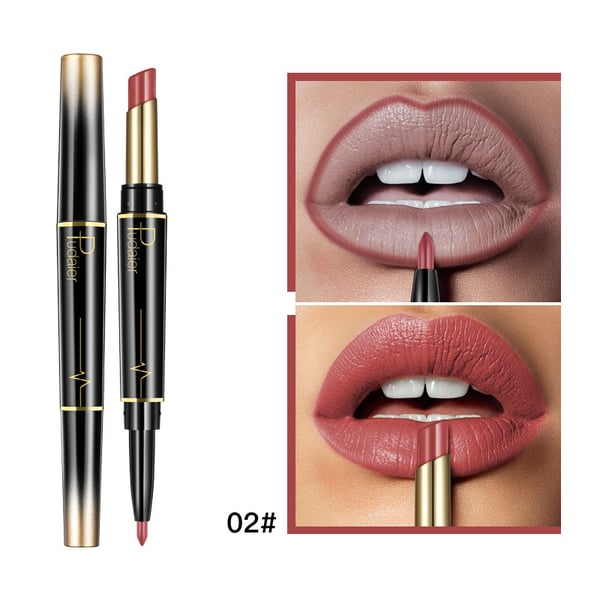 Double ended lipstick Automatic Lip Liner Matte Waterproof Non-fading Non-stick Lipstick