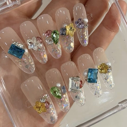 Custom Press-On Nails-[Summer Gem]