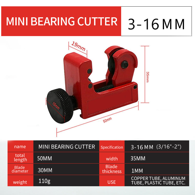 Roller -Rohre Cutter für Edelstahl Aluminium Kupferrohrhandwerkzeuge