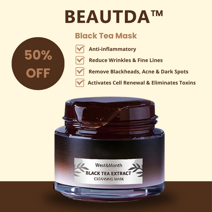 Τελευταία ημέρα 50% έκπτωση🔥 I PureGlow ™ Black Tea Mask