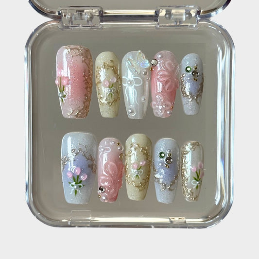 Custom Press-On Nails-[HER GARDEN]