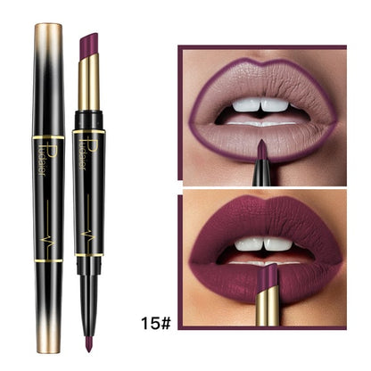 Double ended lipstick Automatic Lip Liner Matte Waterproof Non-fading Non-stick Lipstick