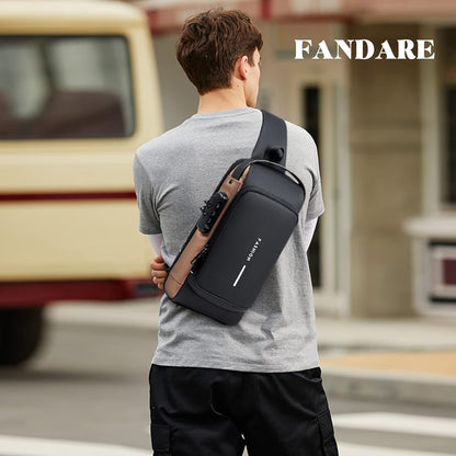 Men's Zipper Sling Bag