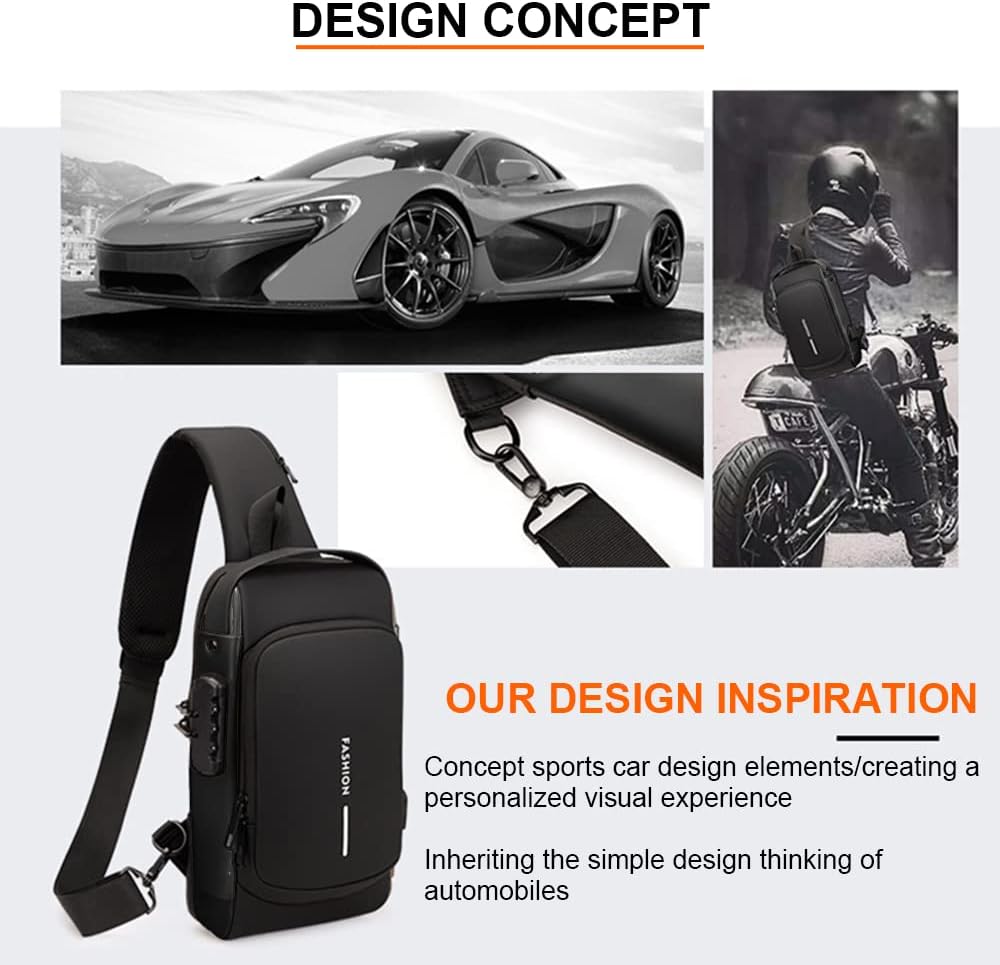 Bolsa de honda para hombres con cremallera