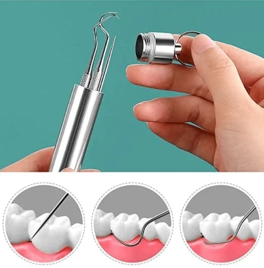 Stainless Steel Toothpick Set 7pcs Reusable