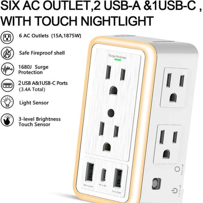 Multi Plug Outlet Surge Protector