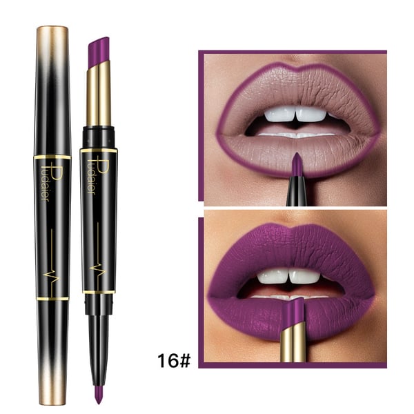 Double ended lipstick Automatic Lip Liner Matte Waterproof Non-fading Non-stick Lipstick