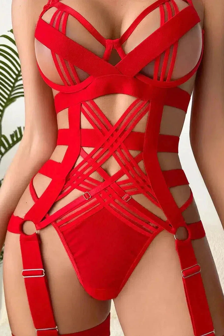 THE ANGEL BODYSUIT - RED