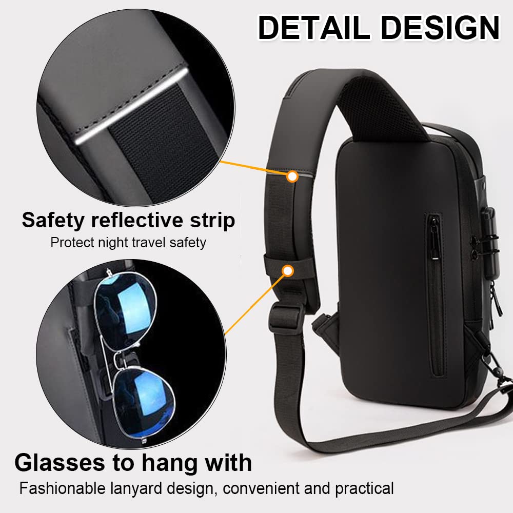 USB charging sport sling  Anti-theft shoulder bag-Buy 2 Free Shipping