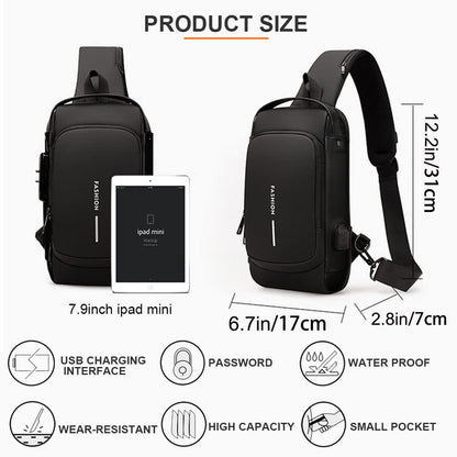 USB charging sport sling  Anti-theft shoulder bag-Buy 2 Free Shipping