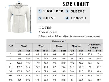 Mens Long Sleeve Cuban Guayabera Shirt Casual Summer Shirt