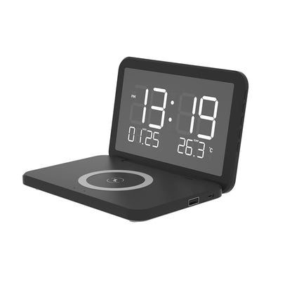 3 in 1 Digital Alarm Clock with Super Wireless Charging