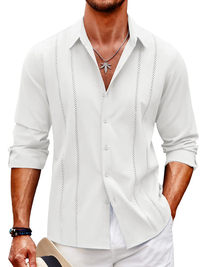 🔥Mens Long Sleeve Button Down Shirt