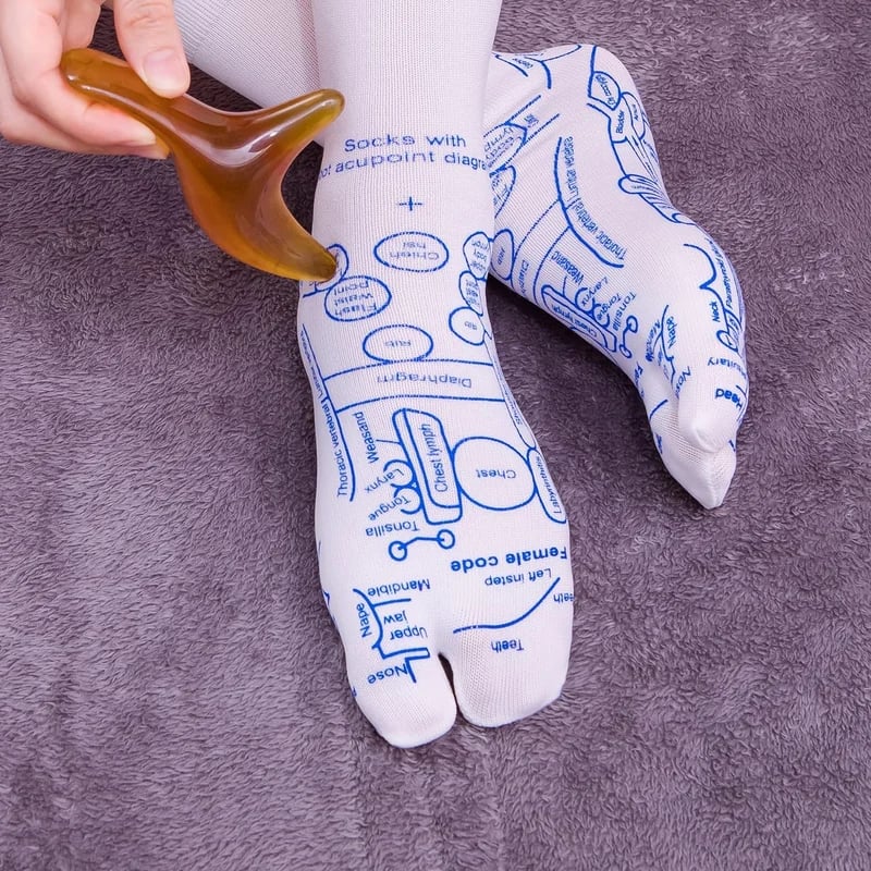 Comprar 2 ahorrar 10%🔥Comprar 3 ahorrar 15%🔥Calcetines de gráficos de reflexología