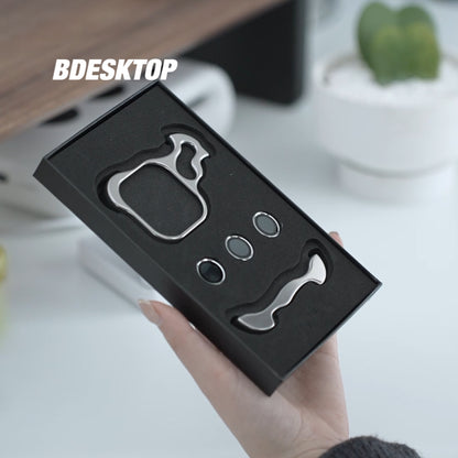 Bdesktop Design Shop ｜ Alien-vormige zinklegering Beschermingskoffer voor iPhone, wat een metallic kale machine-gevoel biedt