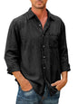 🔥Mens Long Sleeve Button Down Shirt