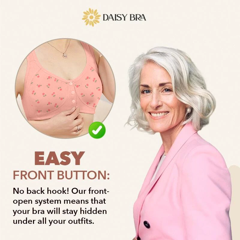 Daisy Bra - LAST DAY SALE 80% OFF - Comfortable & Convenient Front Button Bra