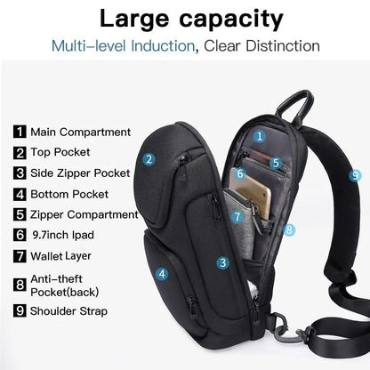 🔥USB charging sport sling  Anti-theft shoulder bag