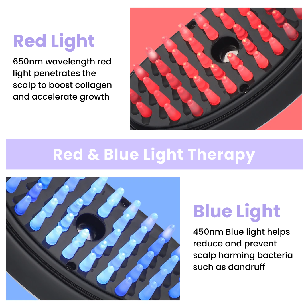 Originele blauwe lichttherapie massageborstel