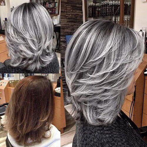 Silver Gray Natural Hair Dye Cream