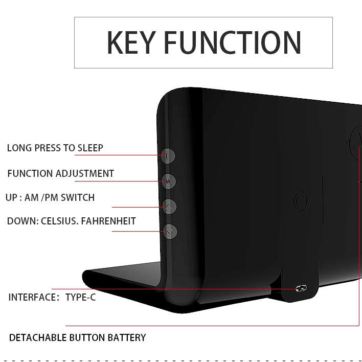 3 in 1 Digital Alarm Clock with Super Wireless Charging